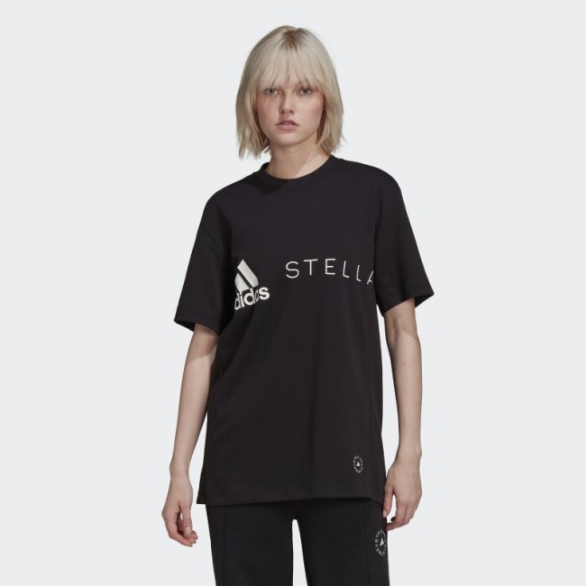 Black Fashion Adidas by Stella McCartney Logo T-Shirt