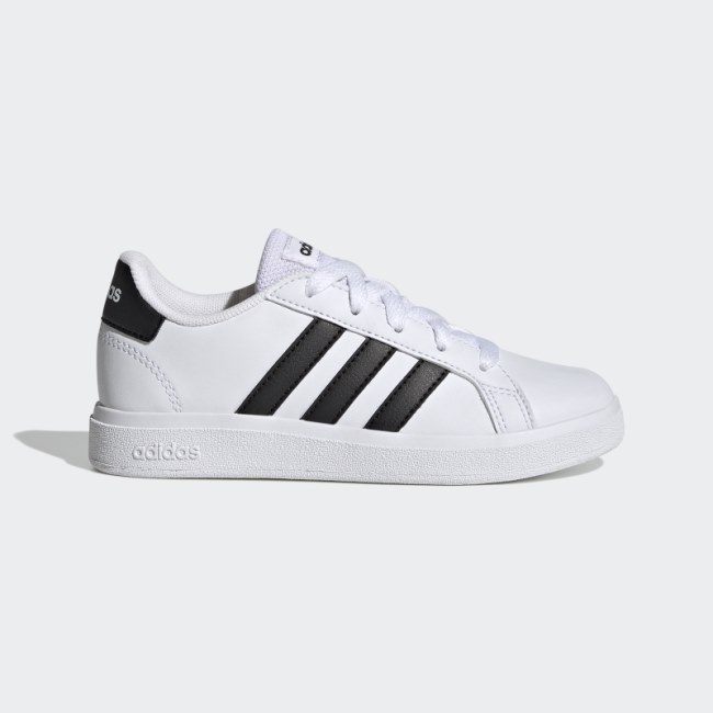 Adidas Grand Court Lifestyle Tennis Lace-Up Shoes Black