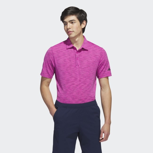 Space Dye Golf Polo Shirt Fuchsia Adidas
