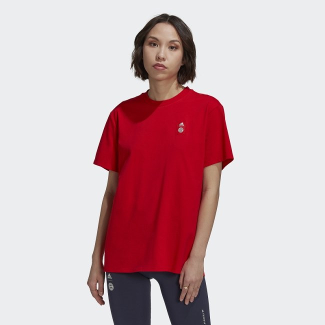 Red FC Bayern Graphic Tee Adidas