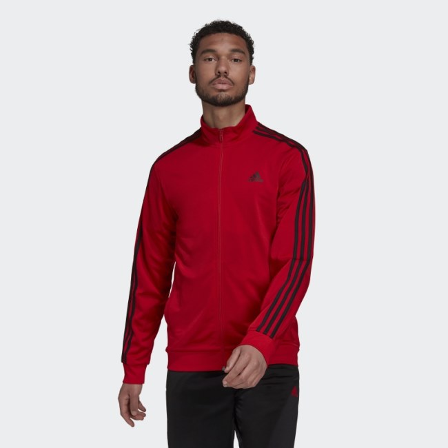 Essentials Warm-Up 3-Stripes Track Jacket Adidas Scarlet