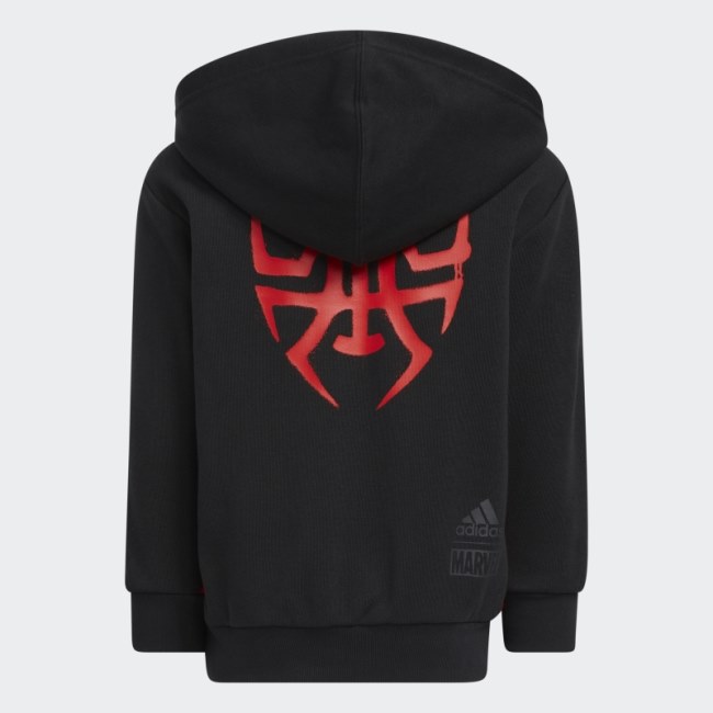 Donovan Mitchell x Marvel's Miles Morales Hoodie Black Adidas