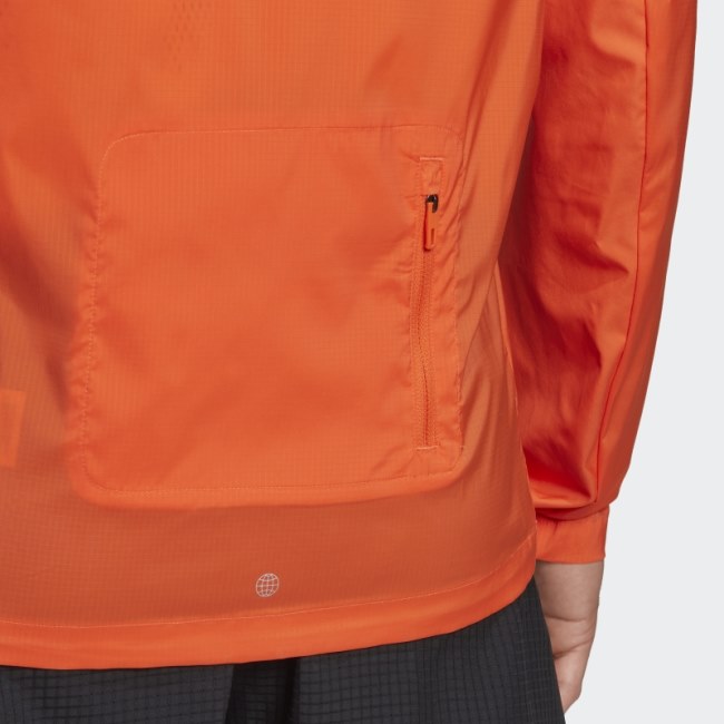 Orange Adidas Marathon Running Jacket