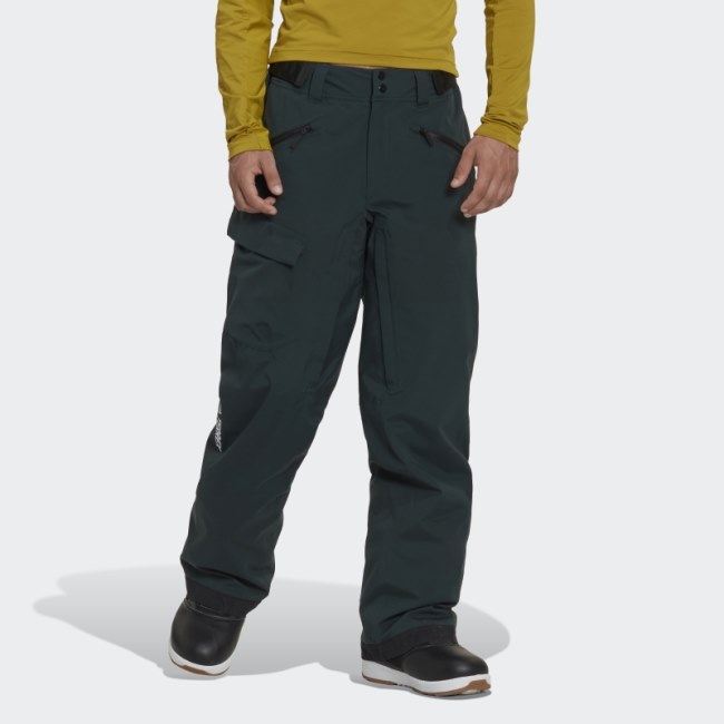 Adidas Green TERREX RESORT TWO LAYER INSULATED SNOW PANTS