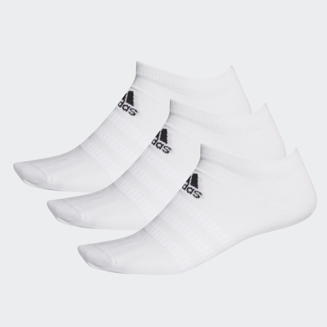 White Adidas Low-Cut Socks 3 Pairs