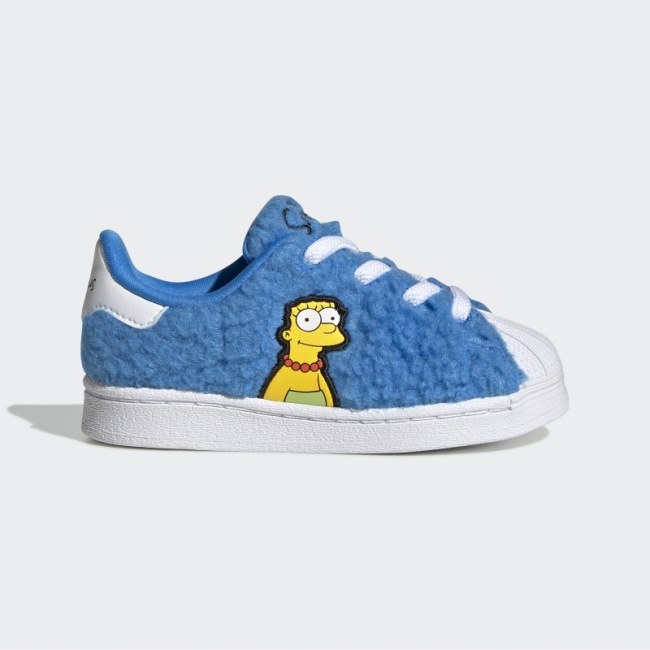 The Simpsons Marge Superstar Shoes Adidas White