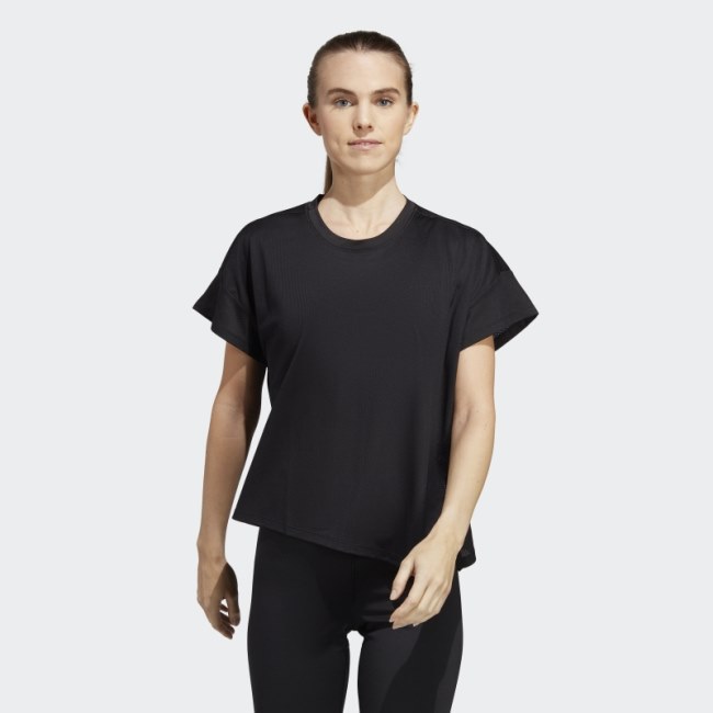 Black Adidas HIIT AEROREADY Quickburn Training Tee