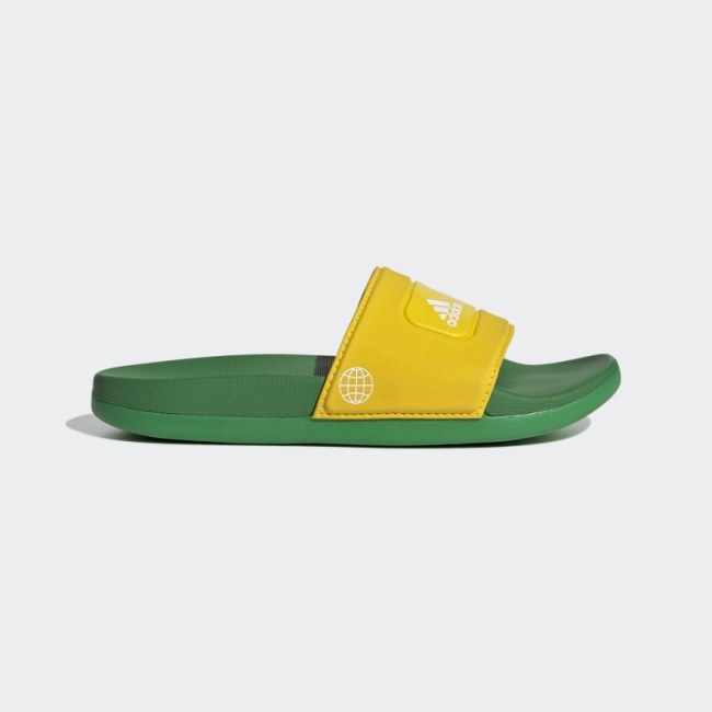 Adidas Adilette Eqt Yellow Comfort x LEGO Slides Fashion