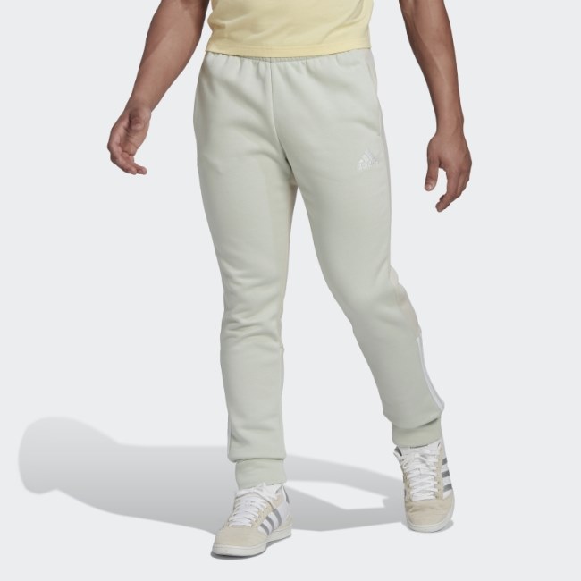 Adidas Essentials Colorblock Fleece Pants Green