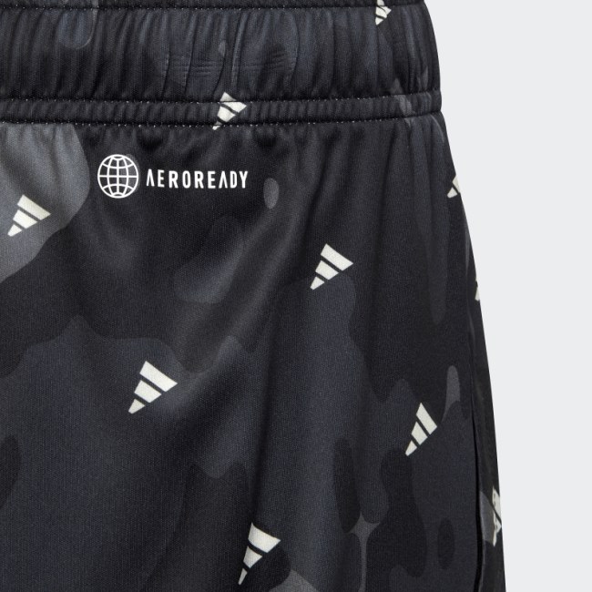 Grey Train Essentials Seasonal AEROREADY Allover Print Regular-Fit Shorts Adidas