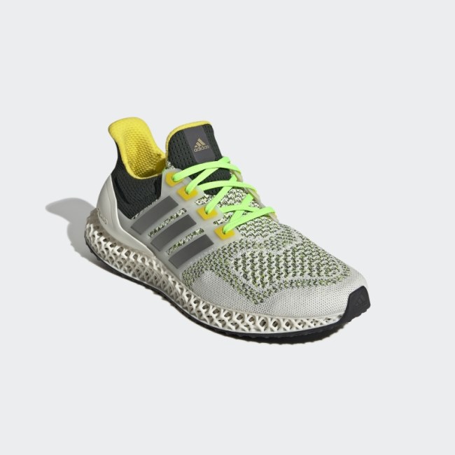 White Adidas Ultra 4D Shoes