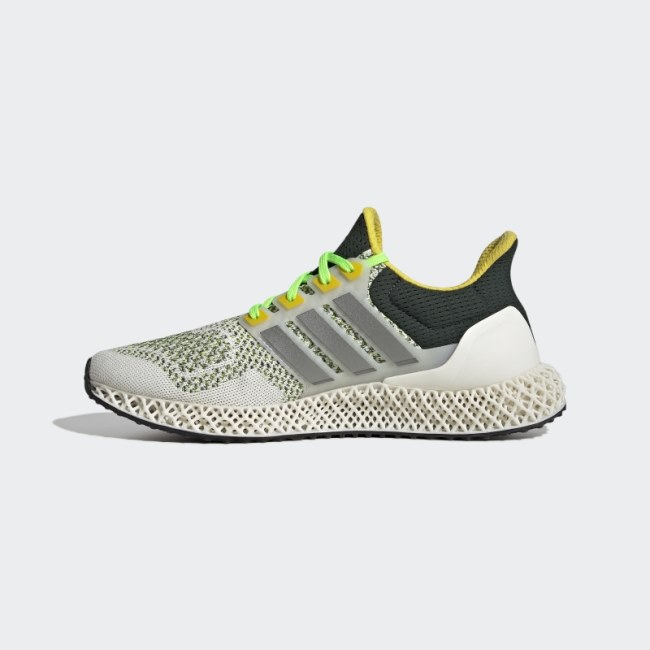 White Adidas Ultra 4D Shoes