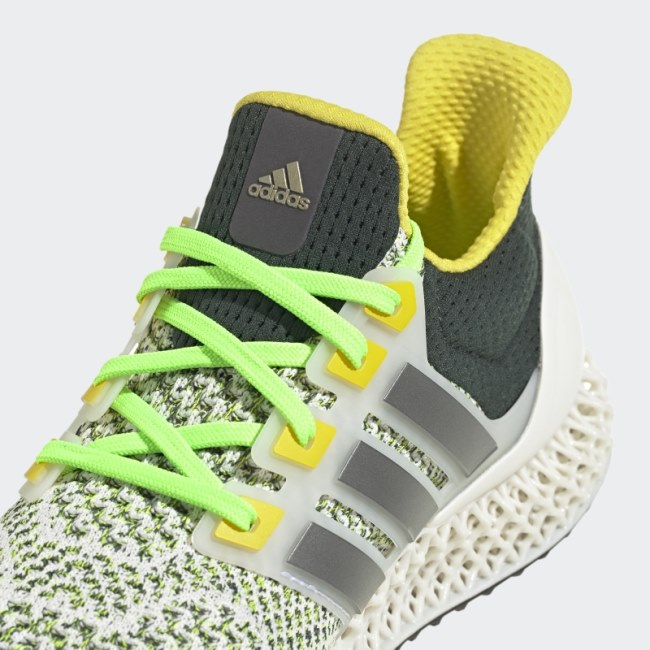 White Adidas Ultra 4D Shoes