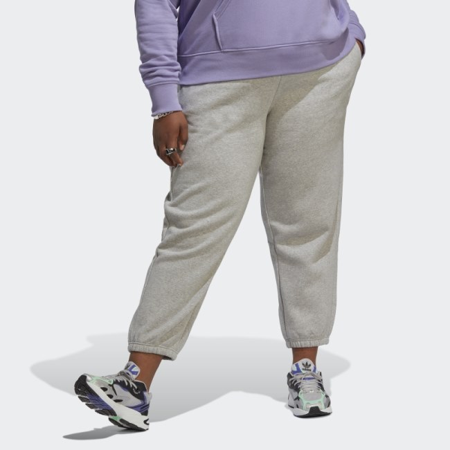 Essentials Fleece Joggers (Plus Size) Medium Grey Adidas