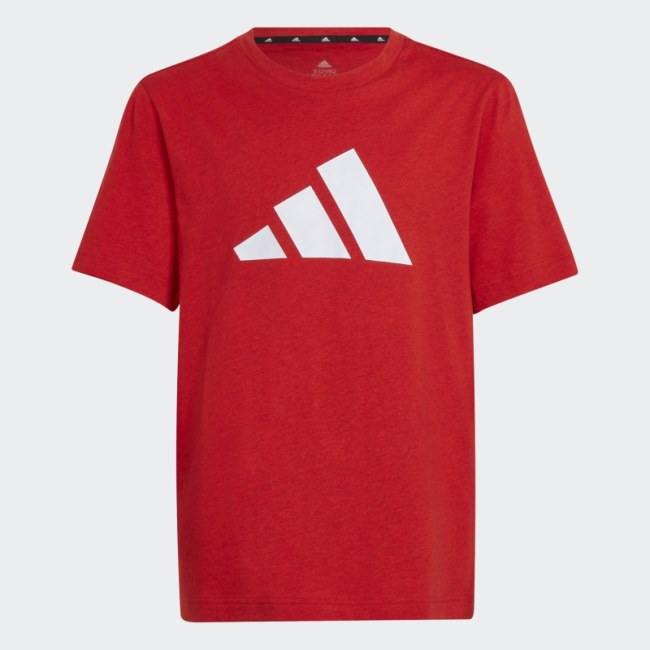 Adidas Future Icons 3-Stripes Logo T-Shirt Red Mel