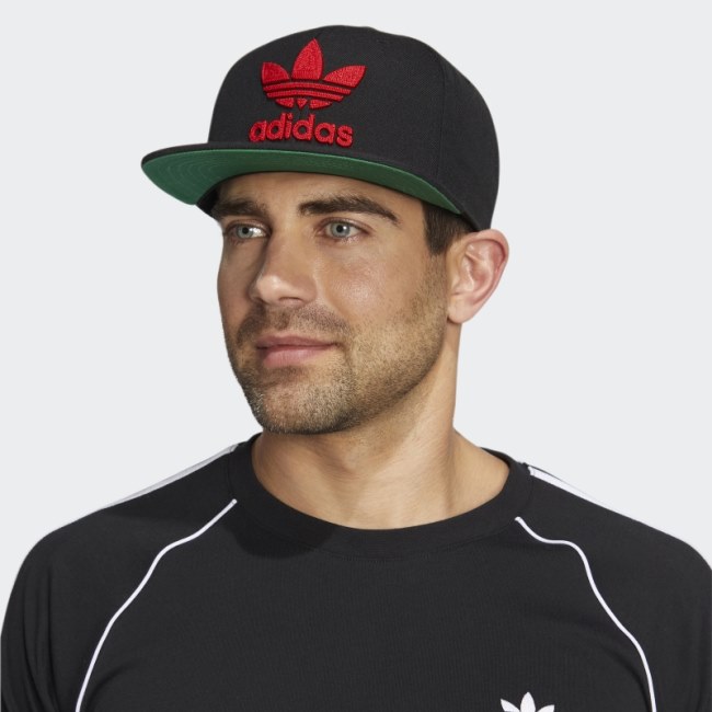 Trefoil Snapback Hat Adidas Black