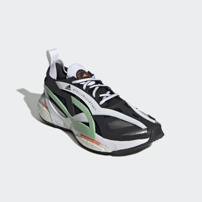 Black Adidas by Stella McCartney Solarglide Running Shoes Hot