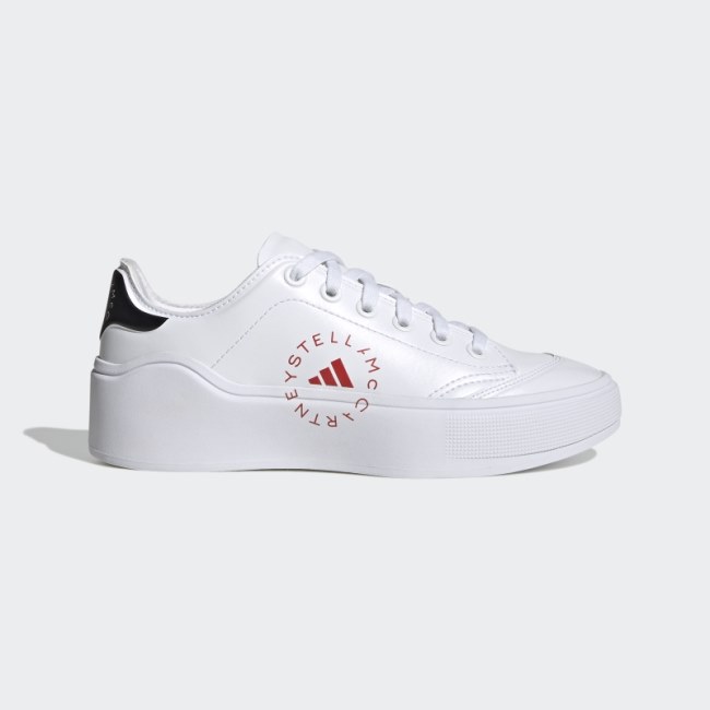 White Hot Adidas by Stella McCartney Court Shoes