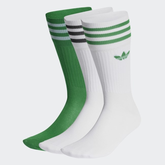 Hot White Adidas Crew Socks 3 Pairs