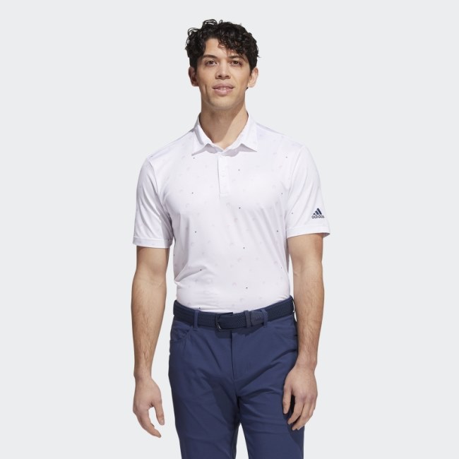 White Ultimate365 Allover Print Polo Shirt Adidas