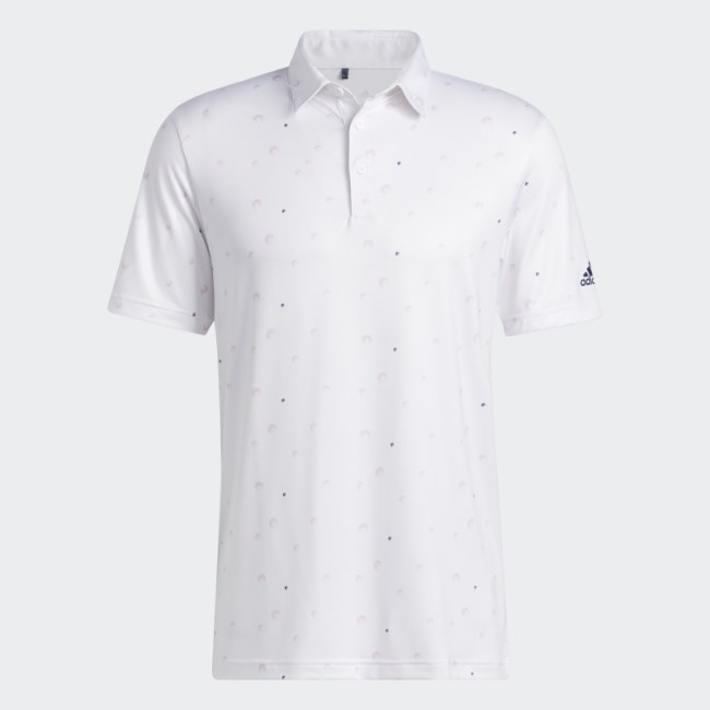 White Ultimate365 Allover Print Polo Shirt Adidas