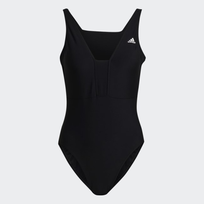Iconisea 3-Stripes Swimsuit Black Adidas