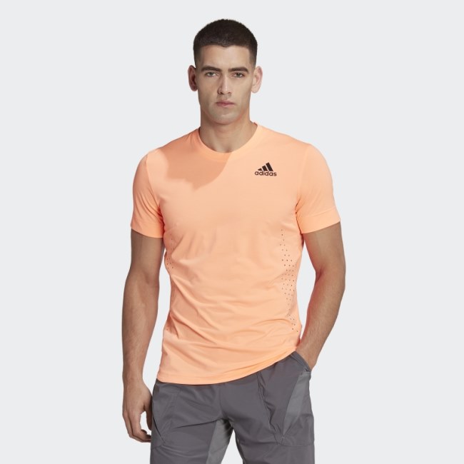 Beam Orange Tennis New York FreeLift Tee Adidas