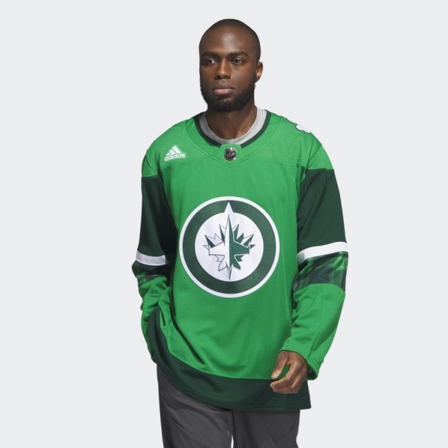 Adidas Winnipeg Jets St Pats Jersey Kelly Green11ccm