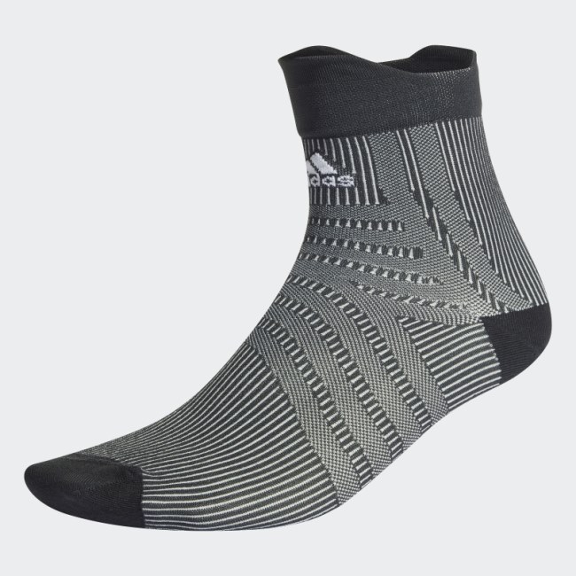 Adidas Black Performance Graphic Quarter Socks