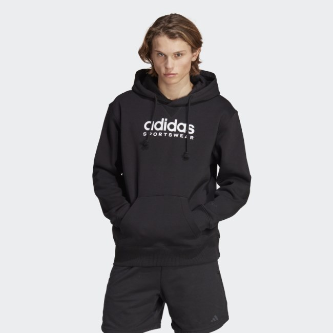 Adidas All SZN Fleece Graphic Hoodie Black