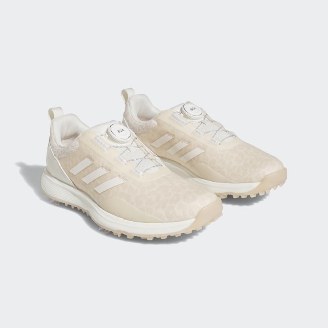 White Adidas S2G BOA Golf Shoes