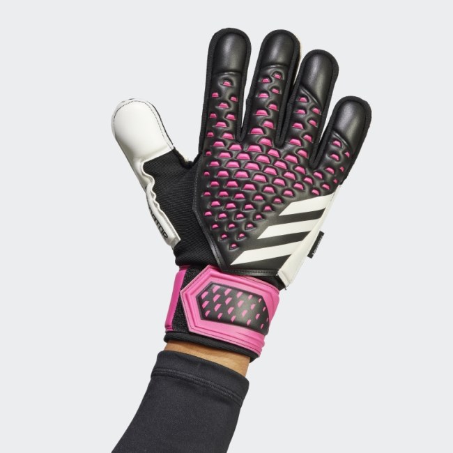Predator Match Fingersave Goalkeeper Gloves Adidas Black