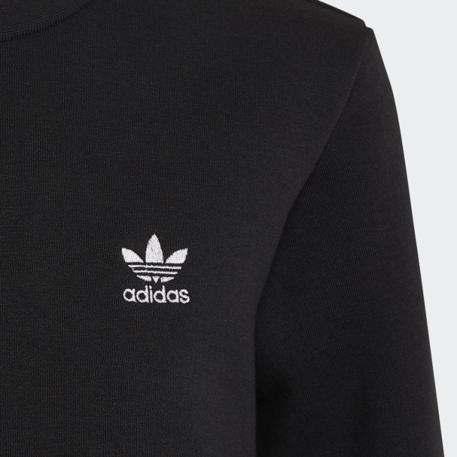 Black Adicolor Crew Sweatshirt Adidas