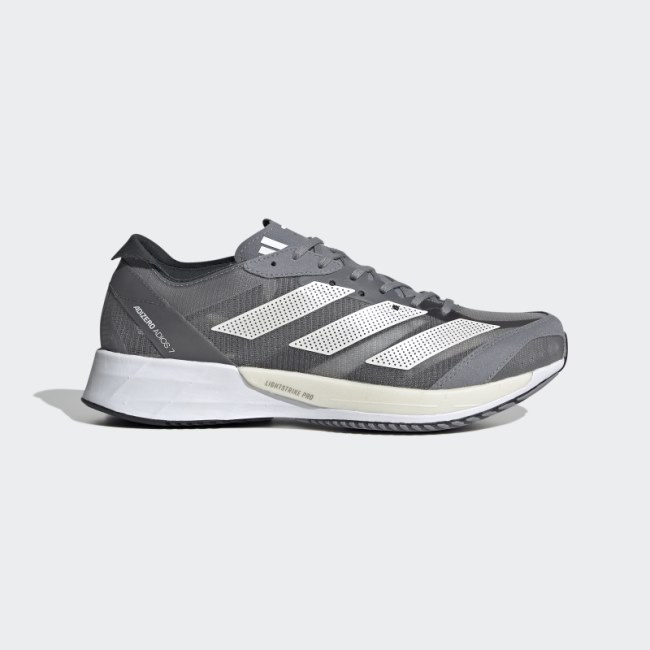 Grey Adidas Adizero Adios 7 Running Shoes