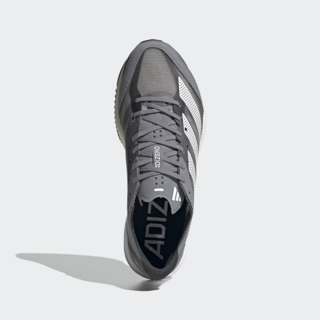 Grey Adidas Adizero Adios 7 Running Shoes