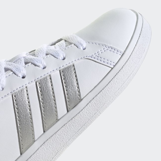 Adidas Grand Court 2.0 Shoes Silver Fashion