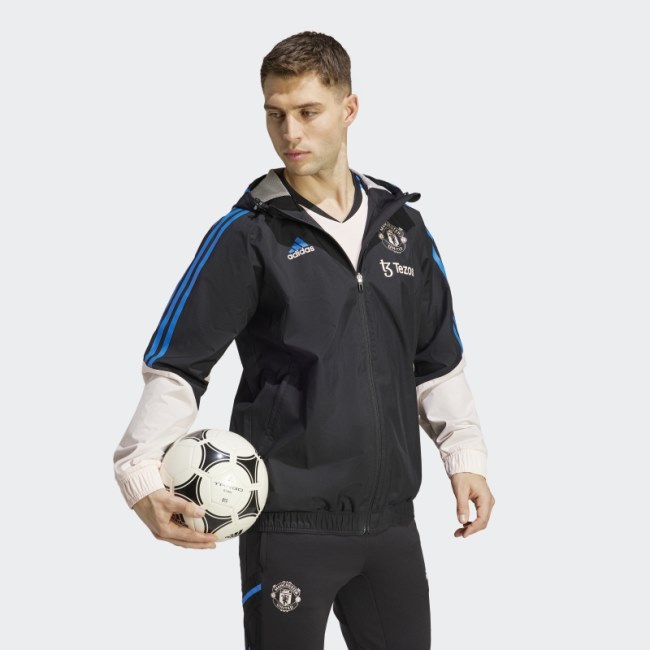 Adidas Manchester United Condivo 22 All-Weather Jacket Black