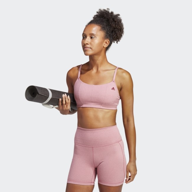 Adidas Yoga Studio Light-Support Bra Pink Mel