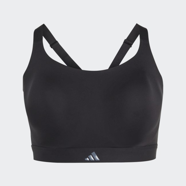 Tailored Impact Luxe Training High-Support Bra (Plus Size) Adidas Black