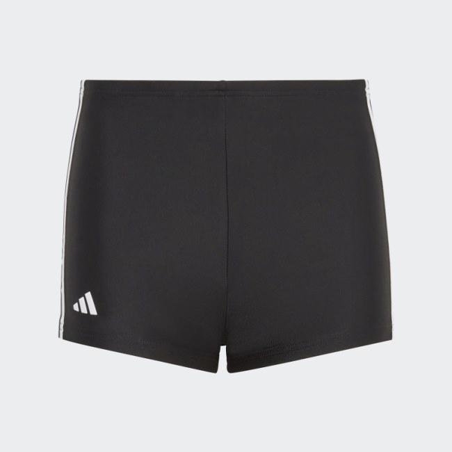 Black Classic 3-Stripes Swim Boxers Adidas