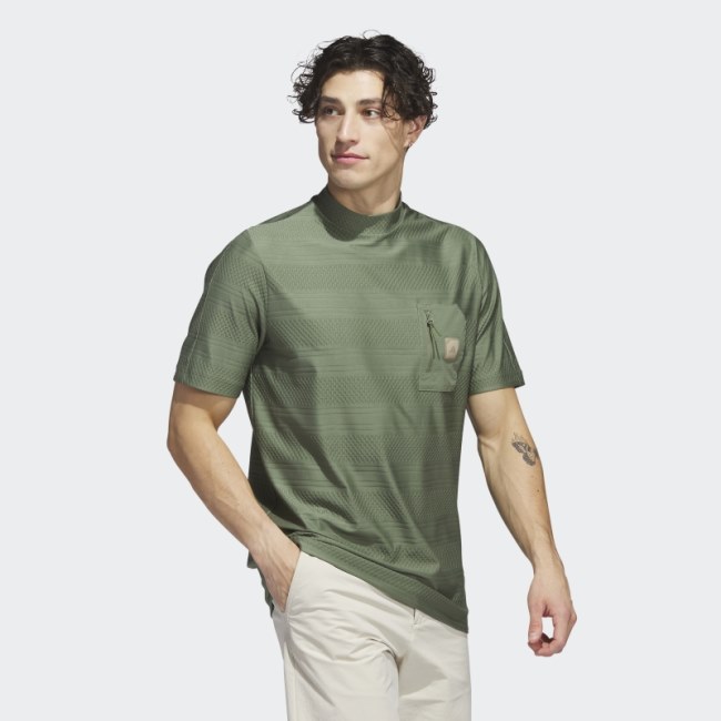 Adicross Pocket Golf Polo Shirt Natural Green S10 Adidas