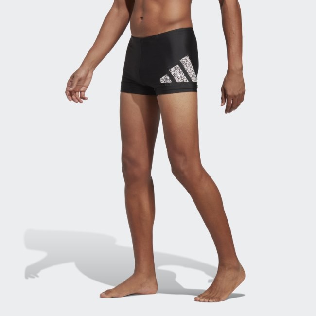 Black Branded Swim Boxers Adidas