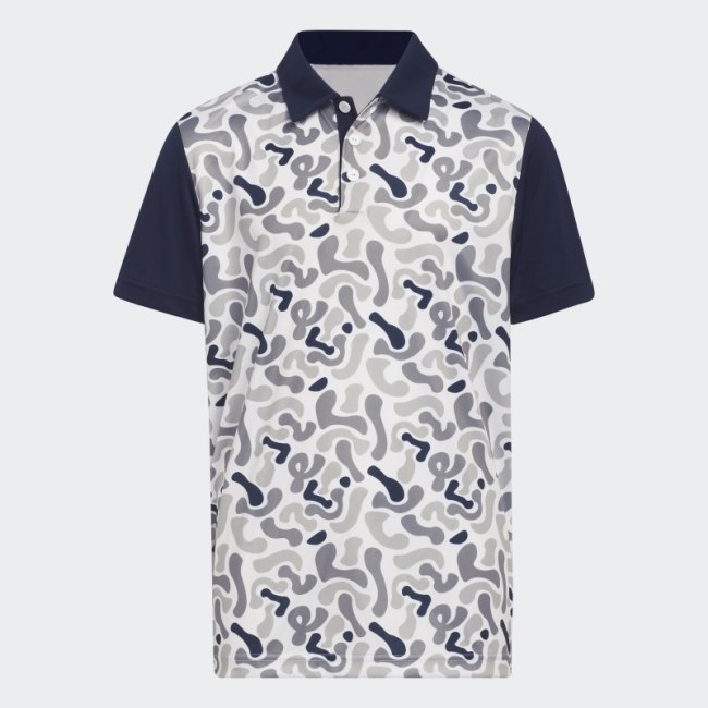 Camo-Printed Polo Shirt Adidas Navy