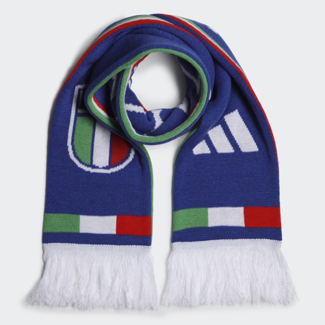 Blue Adidas Italy Soccer Scarf