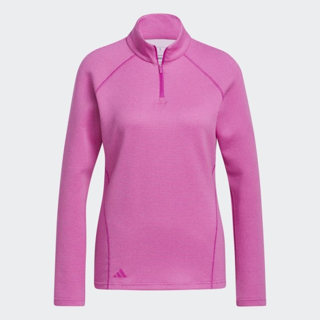 1/4-Zip Golf Pullover Fuchsia Adidas