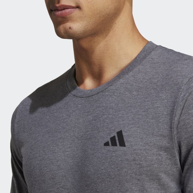 Adidas Dark Grey Heather Train Essentials Feelready Training Tee