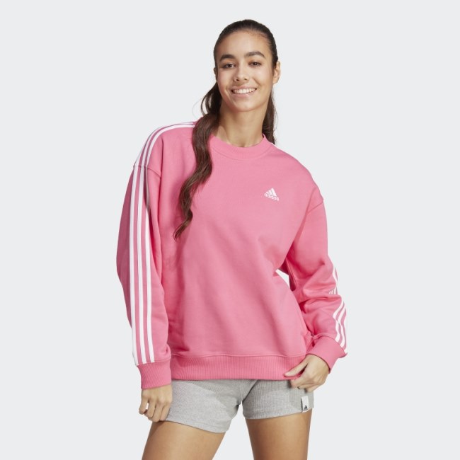 Adidas Essentials 3-Stripes Sweatshirt Magenta