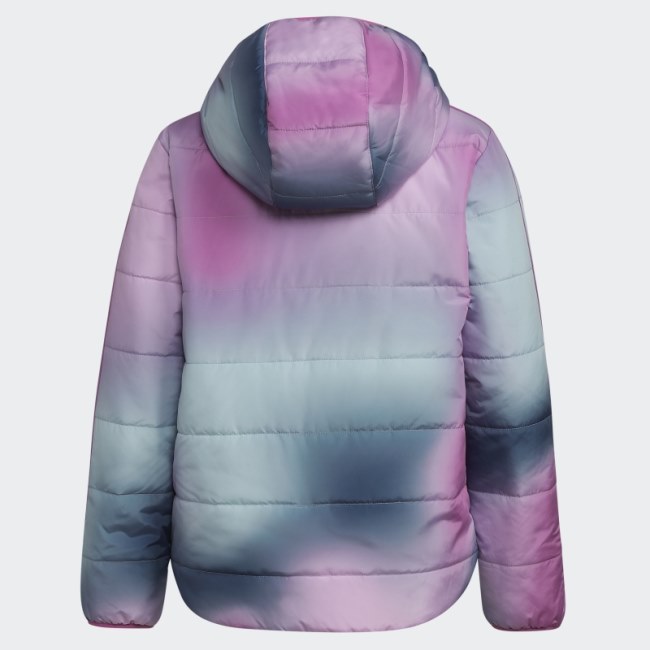 Adidas Classic Allover Print Puffer Jacket Lilac