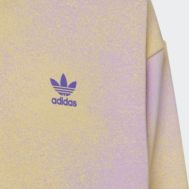 Graphic Print Crop Hoodie Lilac Adidas