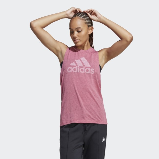 Adidas Pink Mel Future Icons Winners 3.0 Tank Top